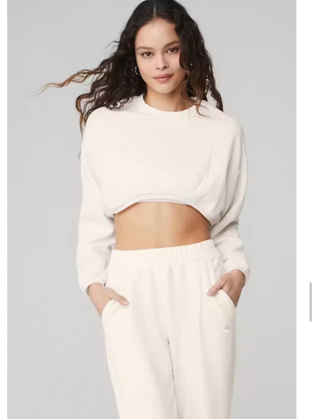 ALO Yoga Cropped Tailored Crew Neck small pants xxs worn once